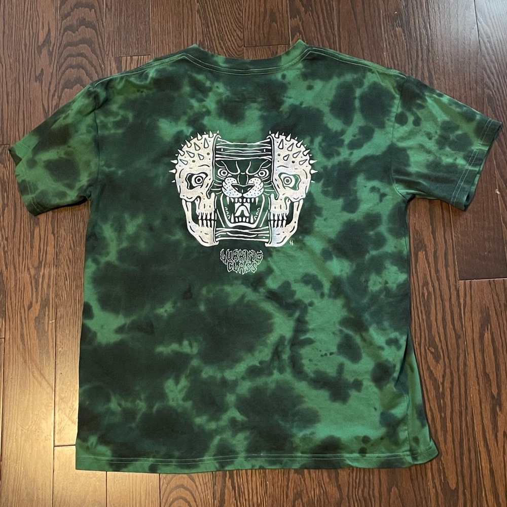 Lurking Class Green Embroidered Skull Shirt